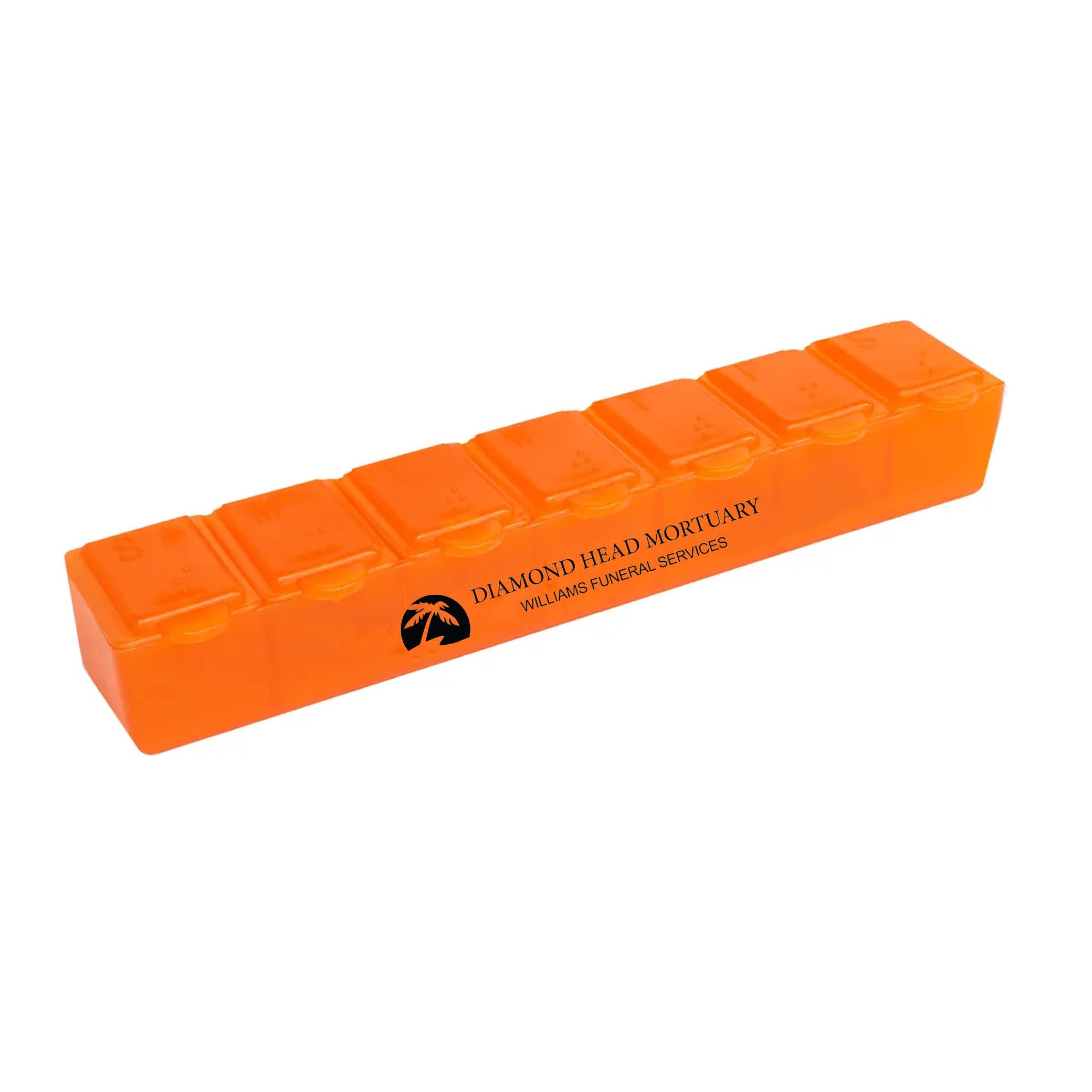 7 Day Pill Box Translucent Orange