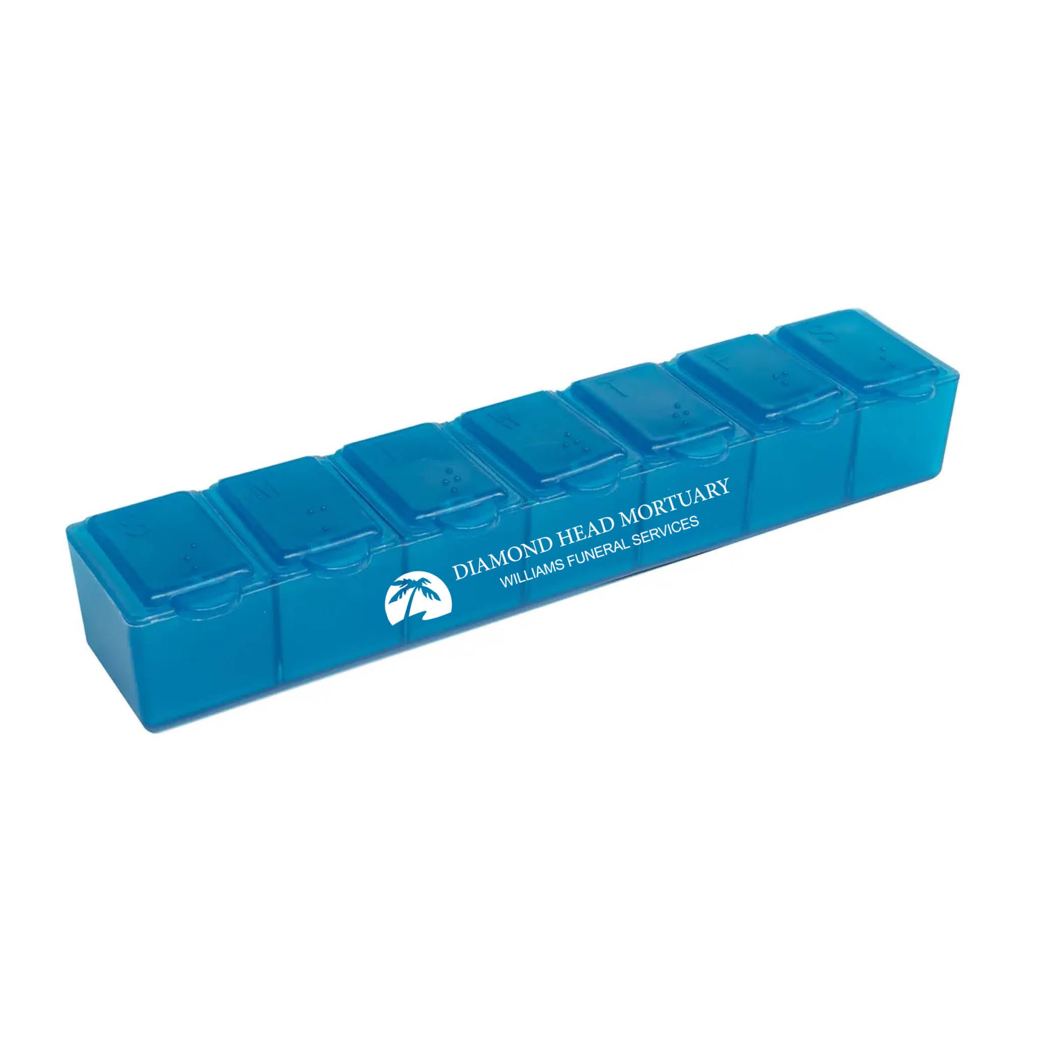 7 Day Pill Box Translucent Teal