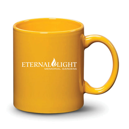 Malibu Mug Gamboge White Logo