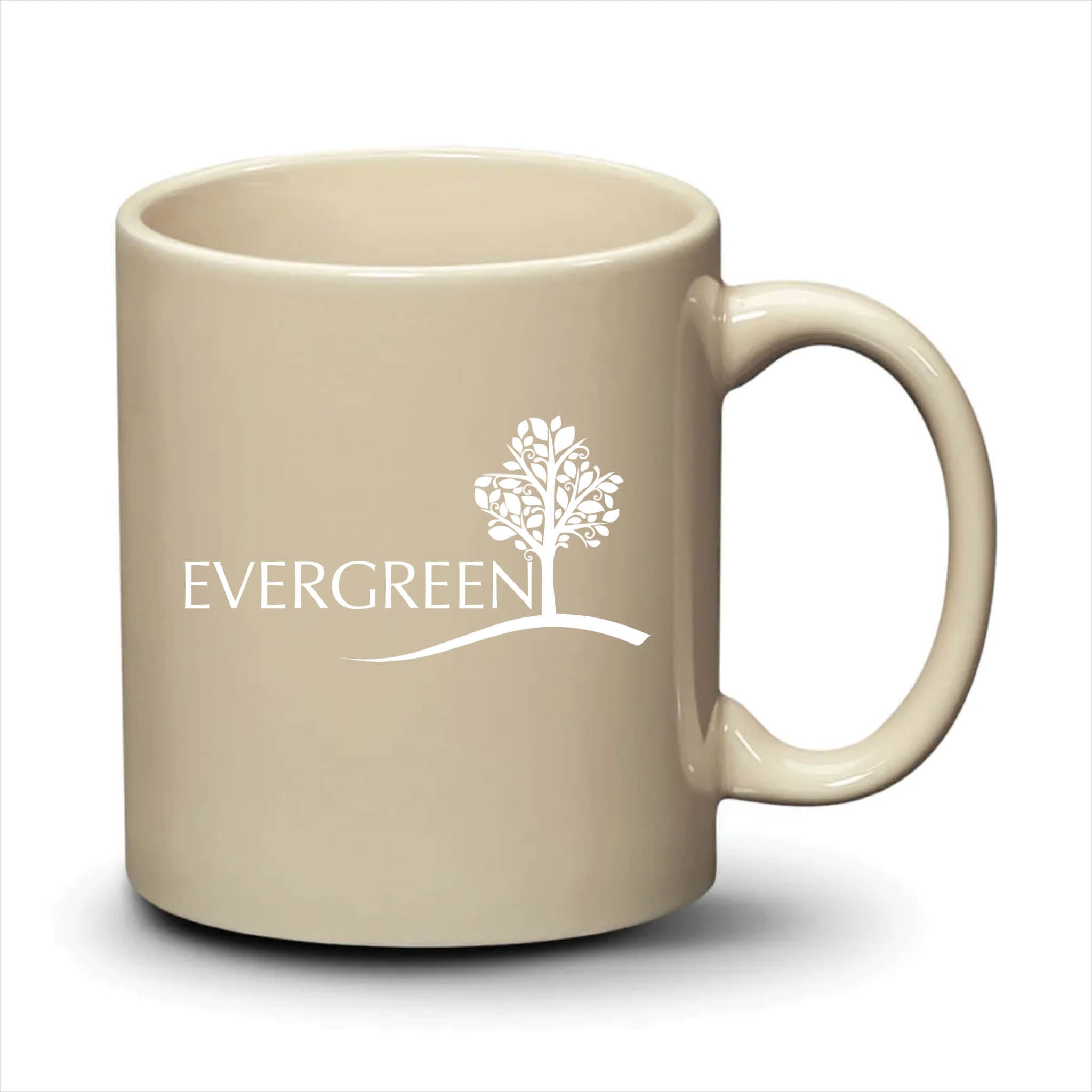 Malibu Mug Almond White Logo