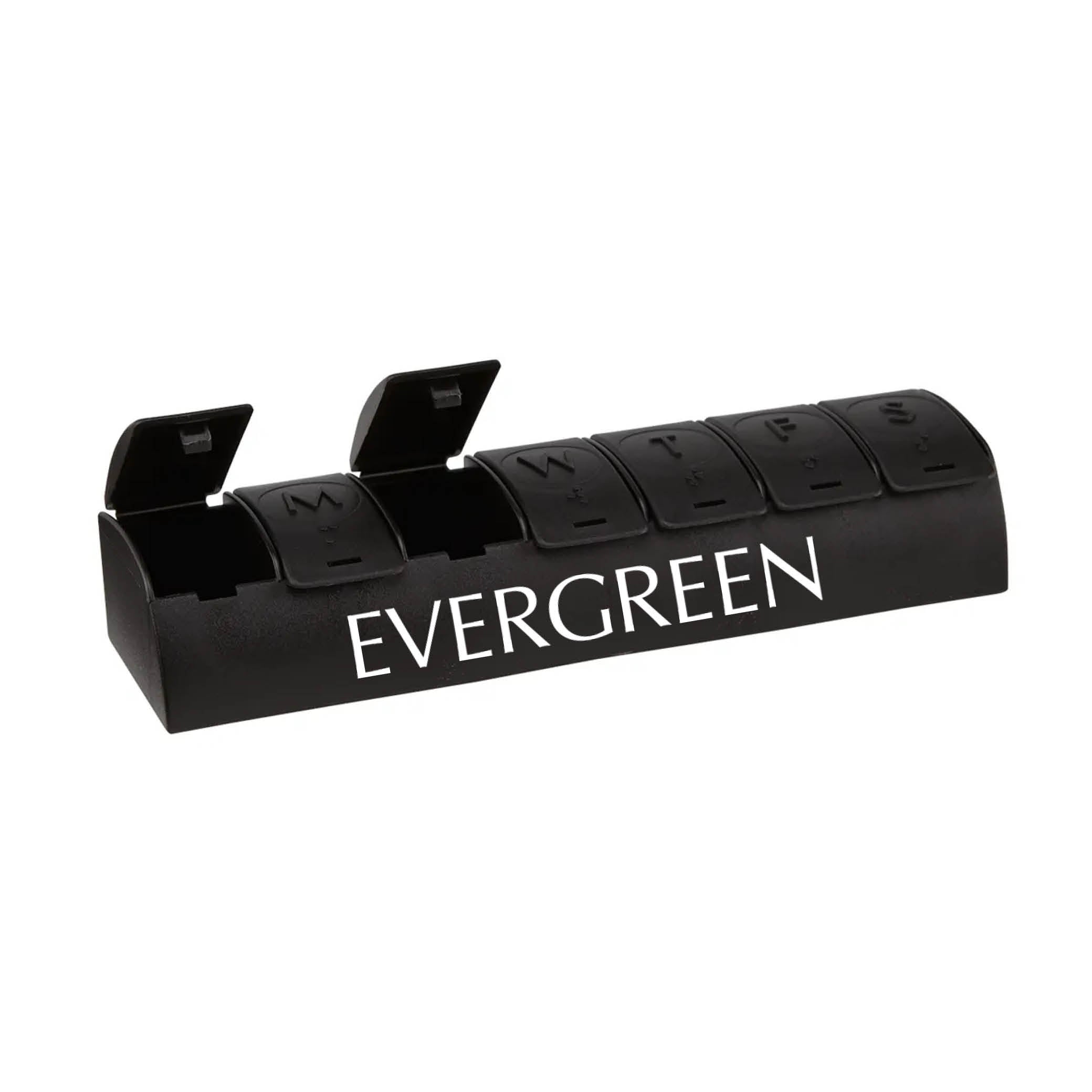 QuickCare 7-Day Med Minder Pill Box Black