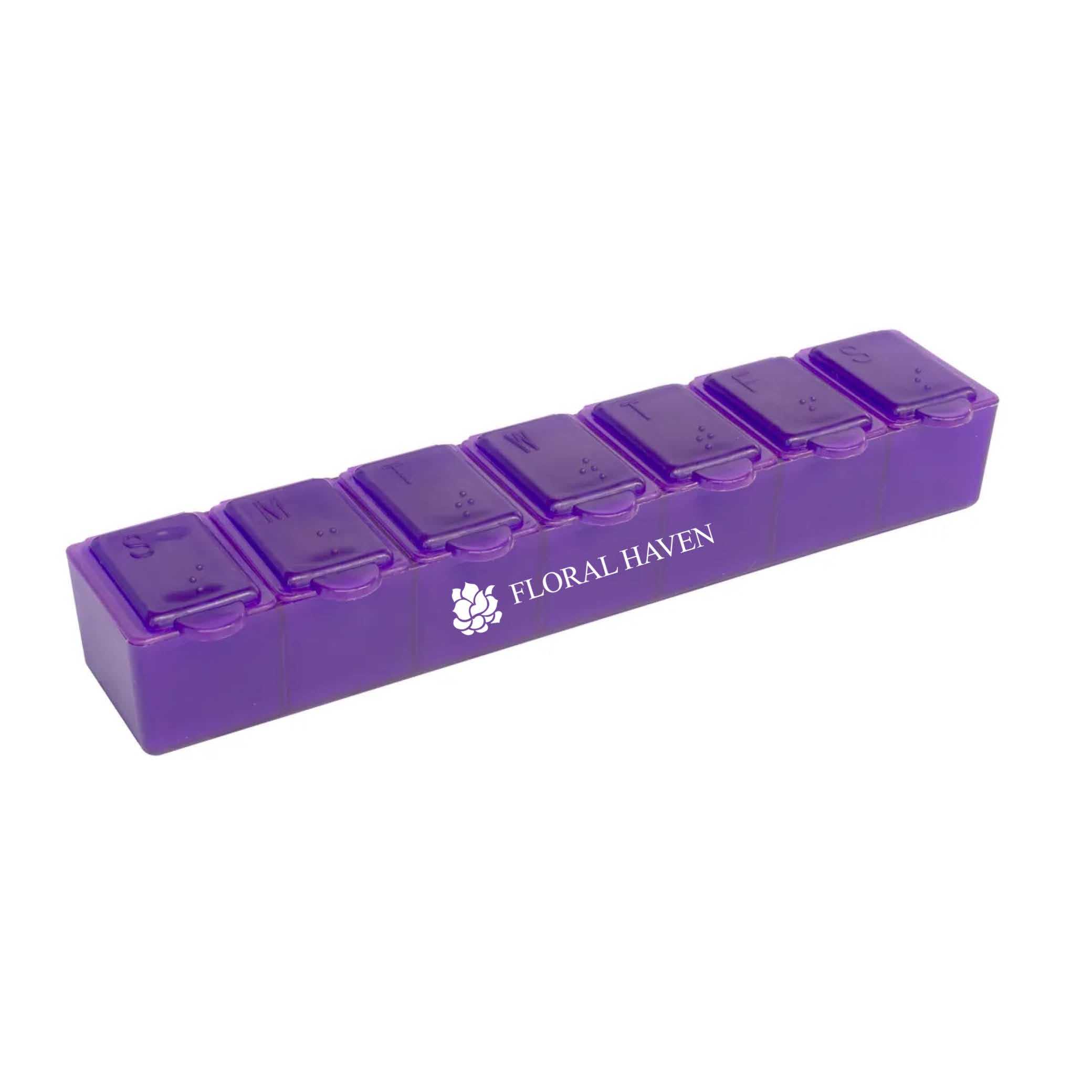 7 Day Pill Box Translucent Purple