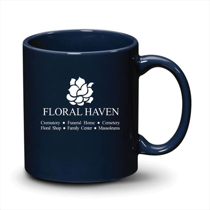Malibu Mug Navy Blue White Logo