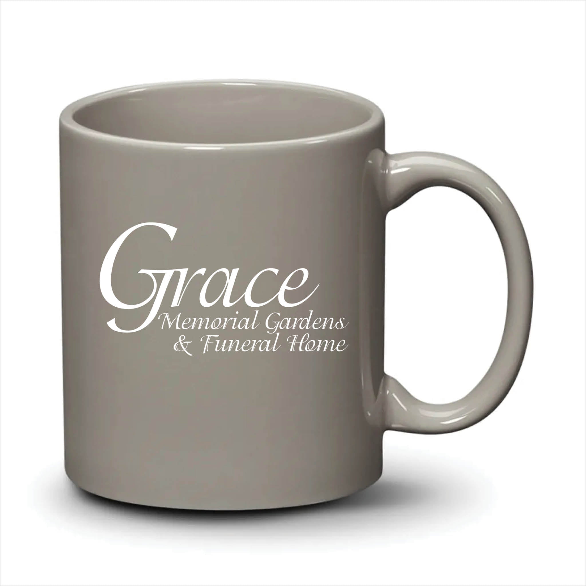 Malibu Mug Light Grey White Logo