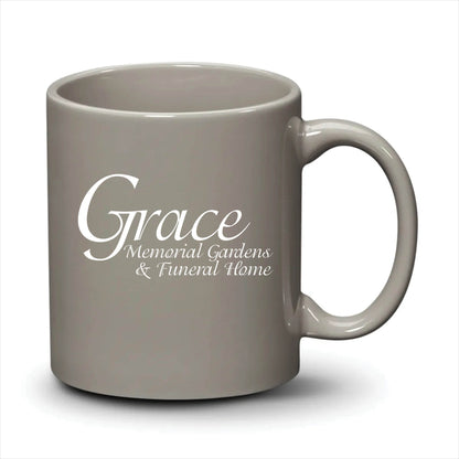 Malibu Mug Light Grey White Logo