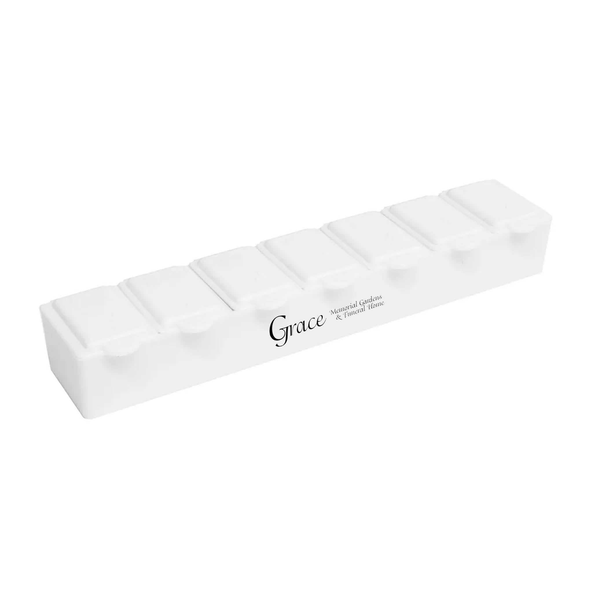 7 Day Pill Box White