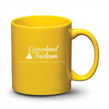 Malibu Mug Bright Yellow White Logo