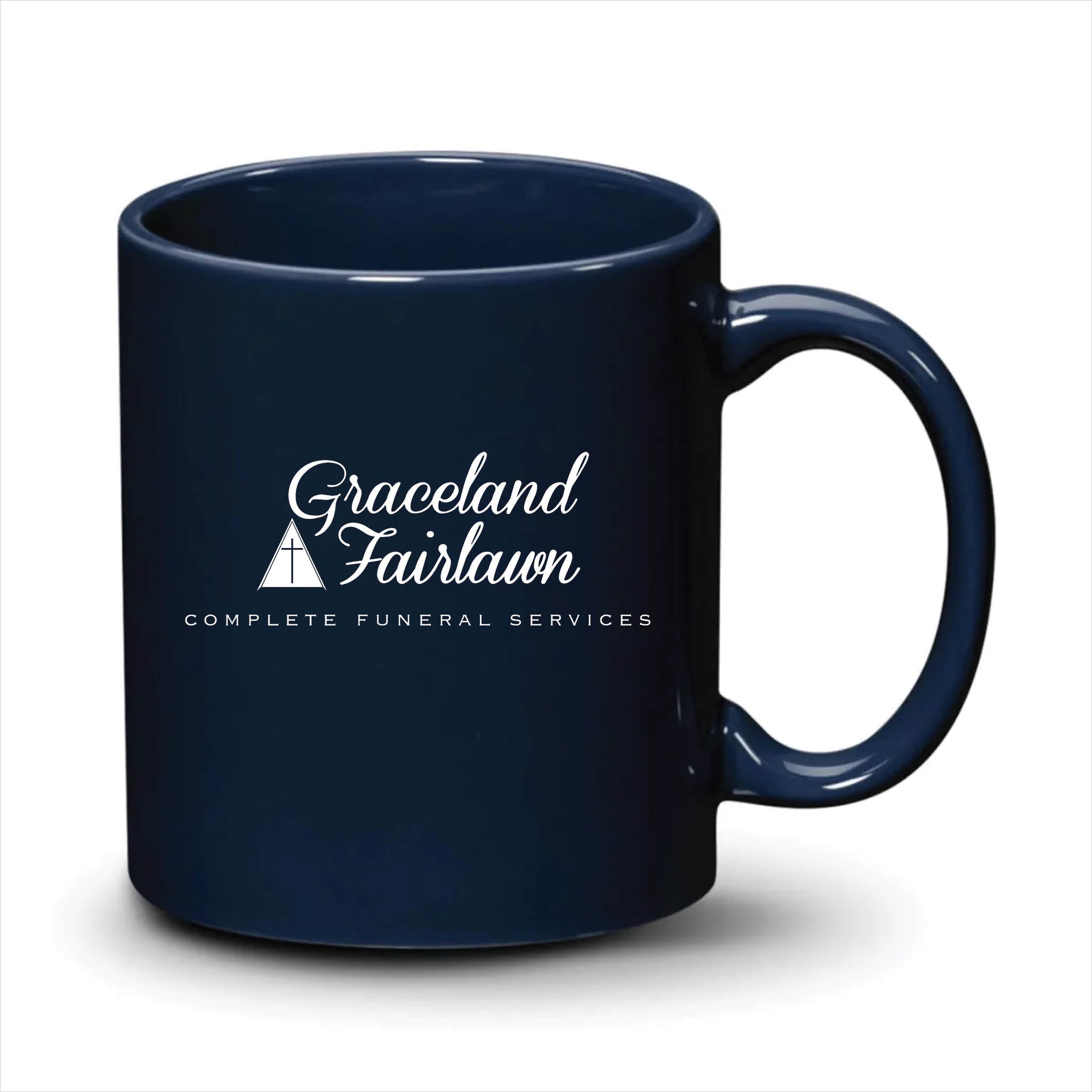 Malibu Mug Navy Blue White Logo