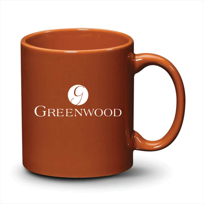 Malibu Mug Burnt Orange White Logo