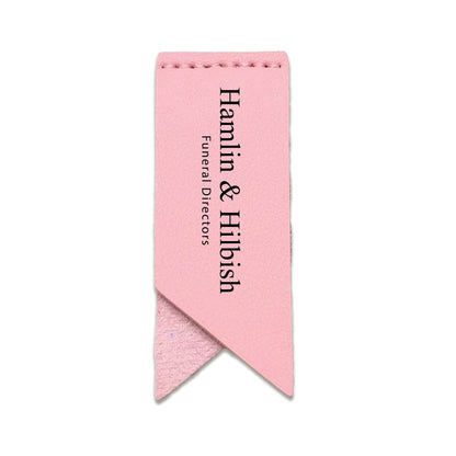 Handmade Leather Bookmark Corner Marker Clip Read Sign Pink