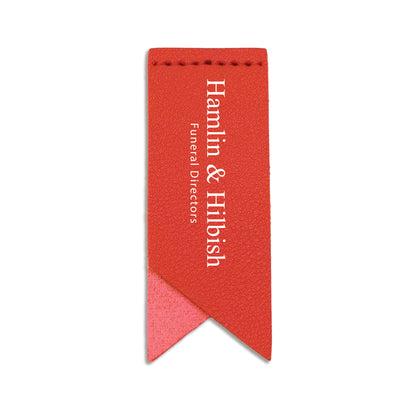 Handmade Leather Bookmark Corner Marker Clip Read Sign Red