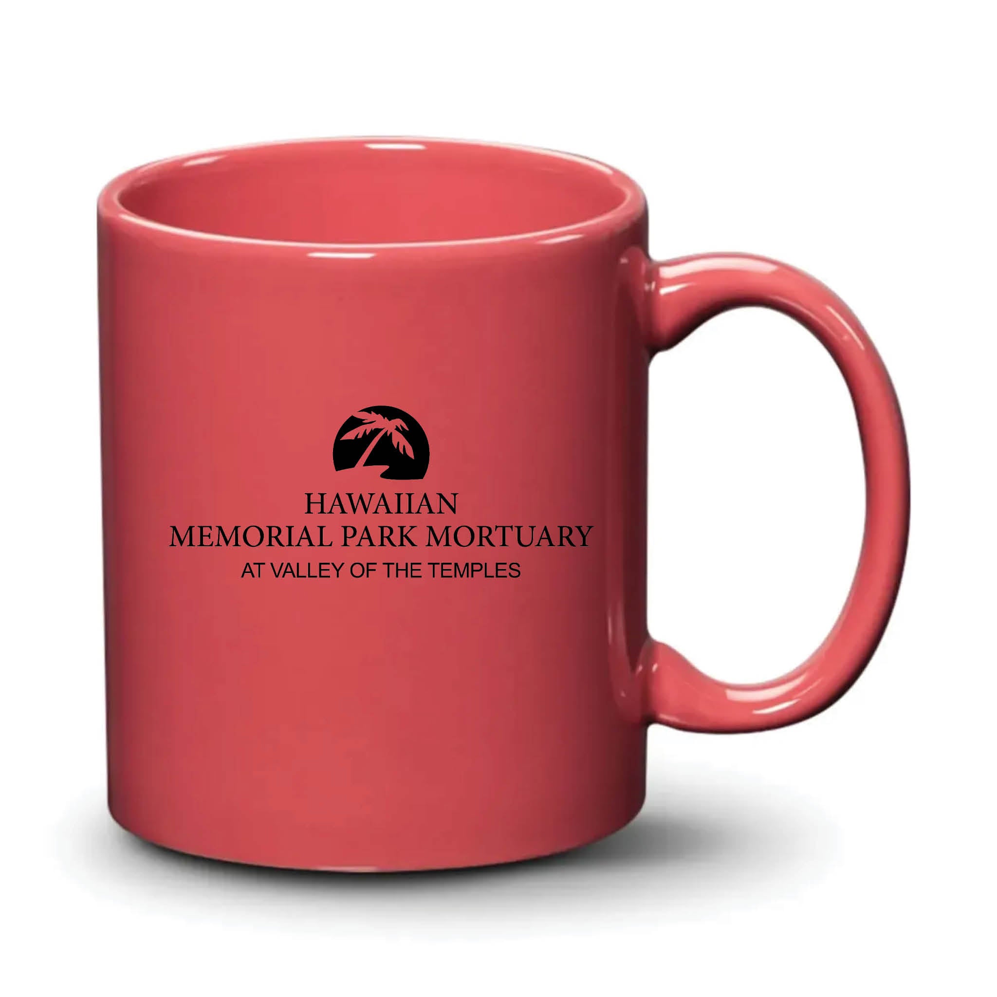 Malibu Mug Coral Black Logo
