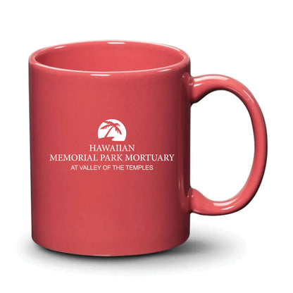 Malibu Mug Coral White Logo