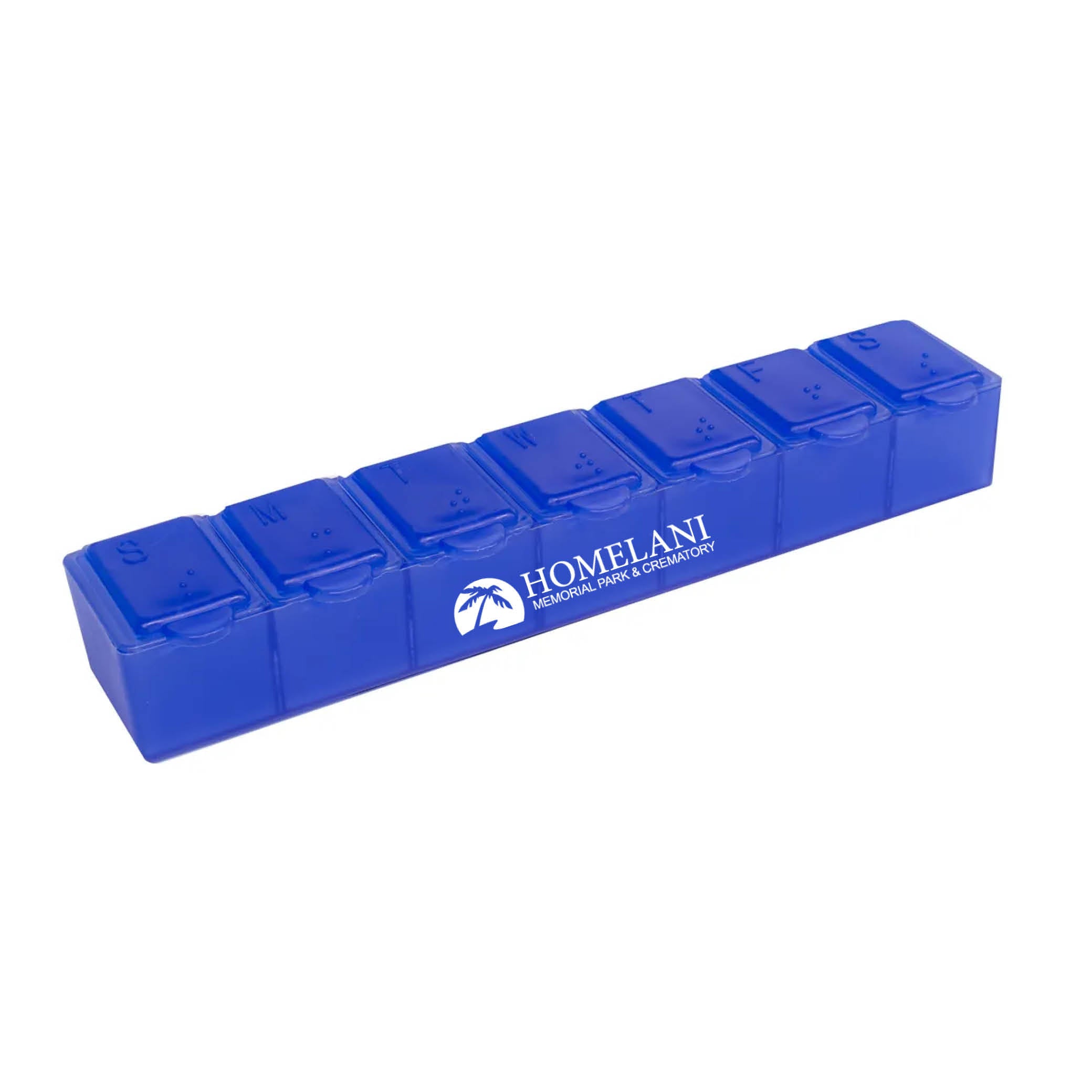 7 Day Pill Box Translucent Blue