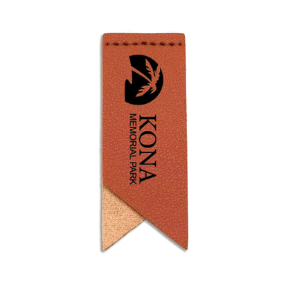 Handmade Leather Bookmark Corner Marker Clip Read Sign Orange