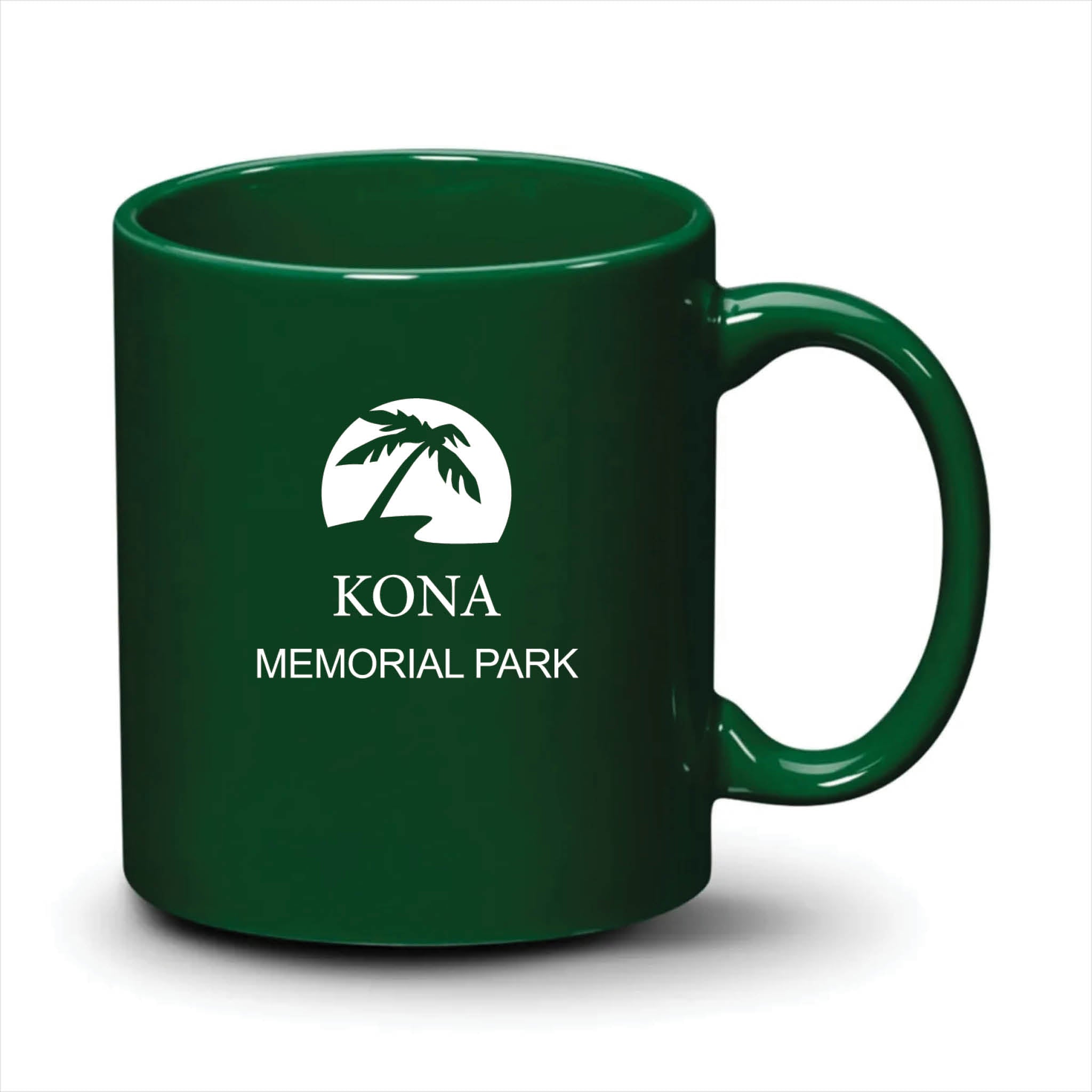 Malibu Mug Hunter Green White Logo