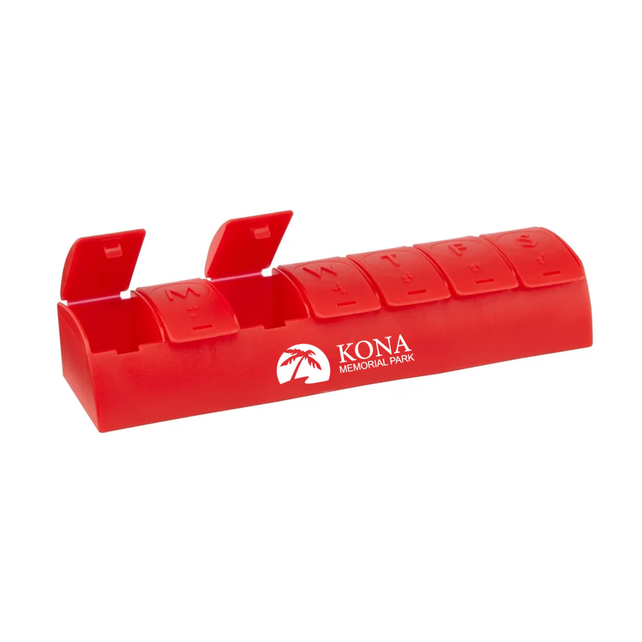 QuickCare 7-Day Med Minder Pill Box Red