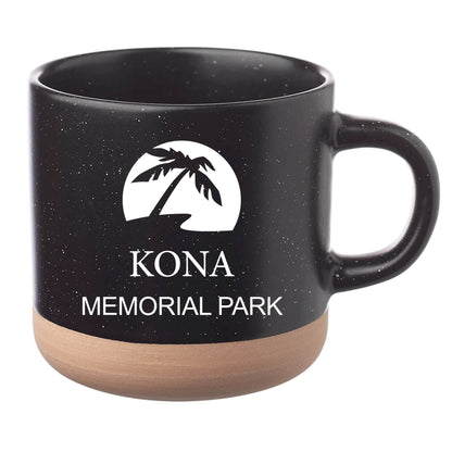 Cosmic Speckled Clay Coffee Mug 11 oz Black
