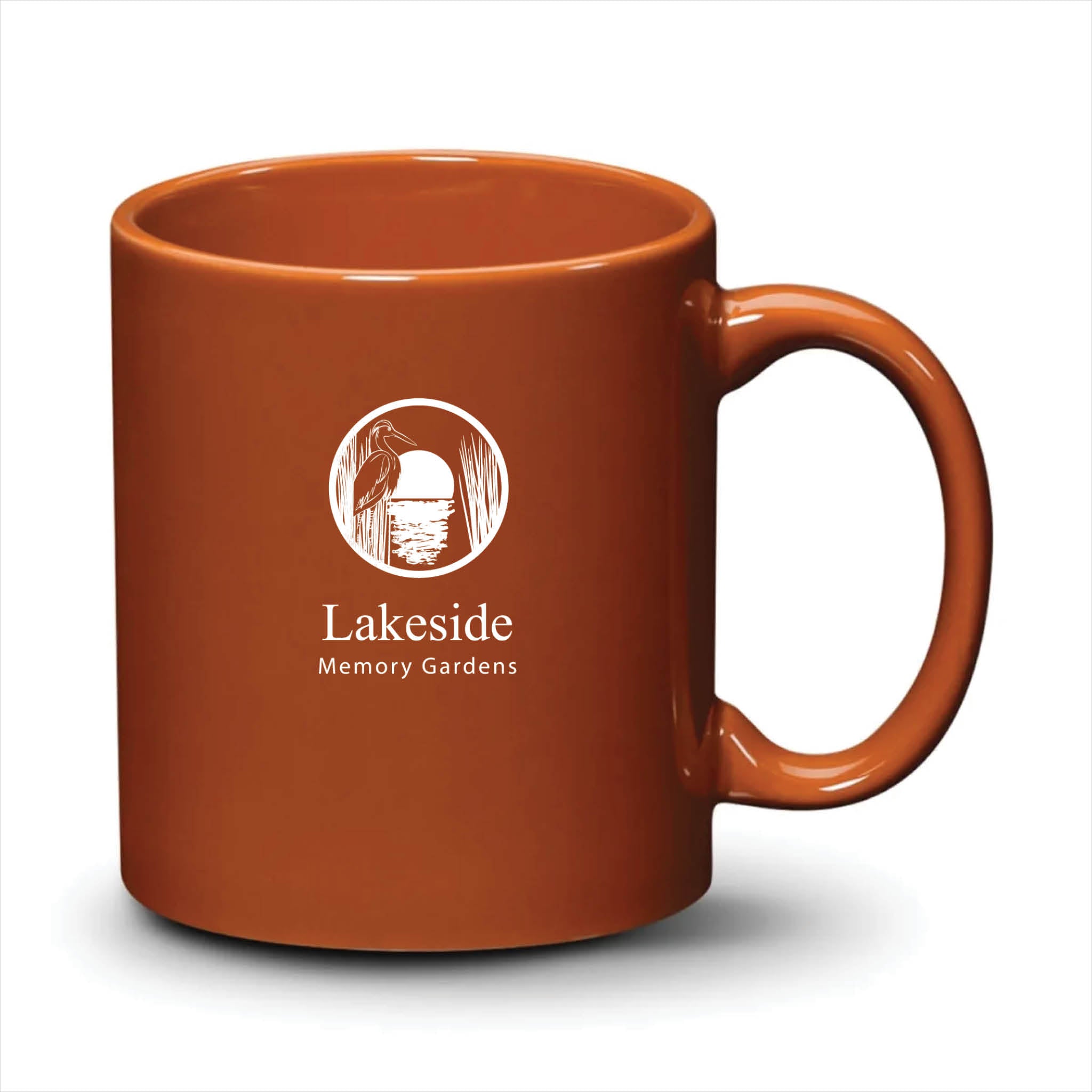 Malibu Mug Burnt Orange White Logo