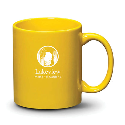 Malibu Mug Bright Yellow White Logo