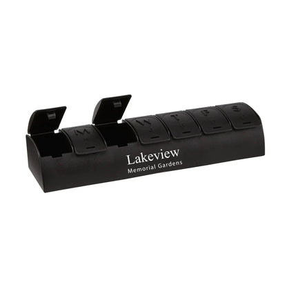 QuickCare 7-Day Med Minder Pill Box Black