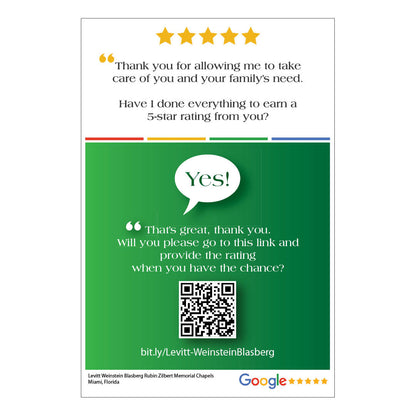 4x6 Google Review Region Glossy Postcards
