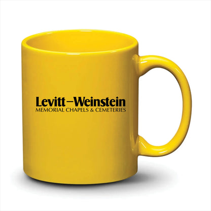 Malibu Mug Bright Yellow Black Logo
