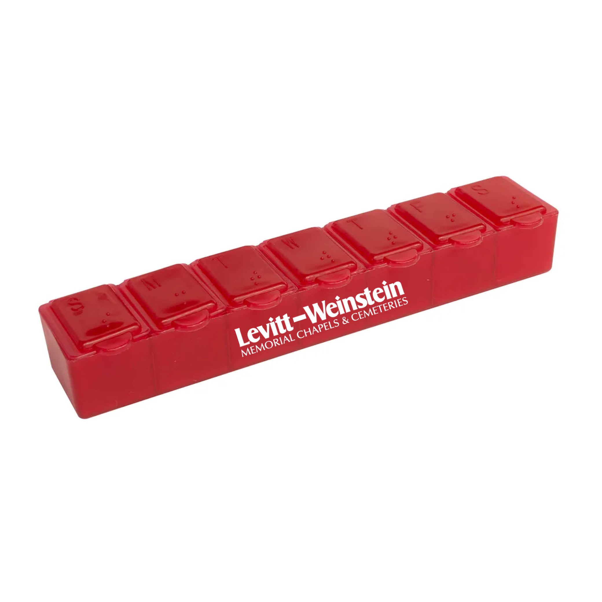 7 Day Pill Box Translucent Red