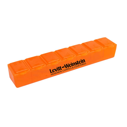 7 Day Pill Box Translucent Orange