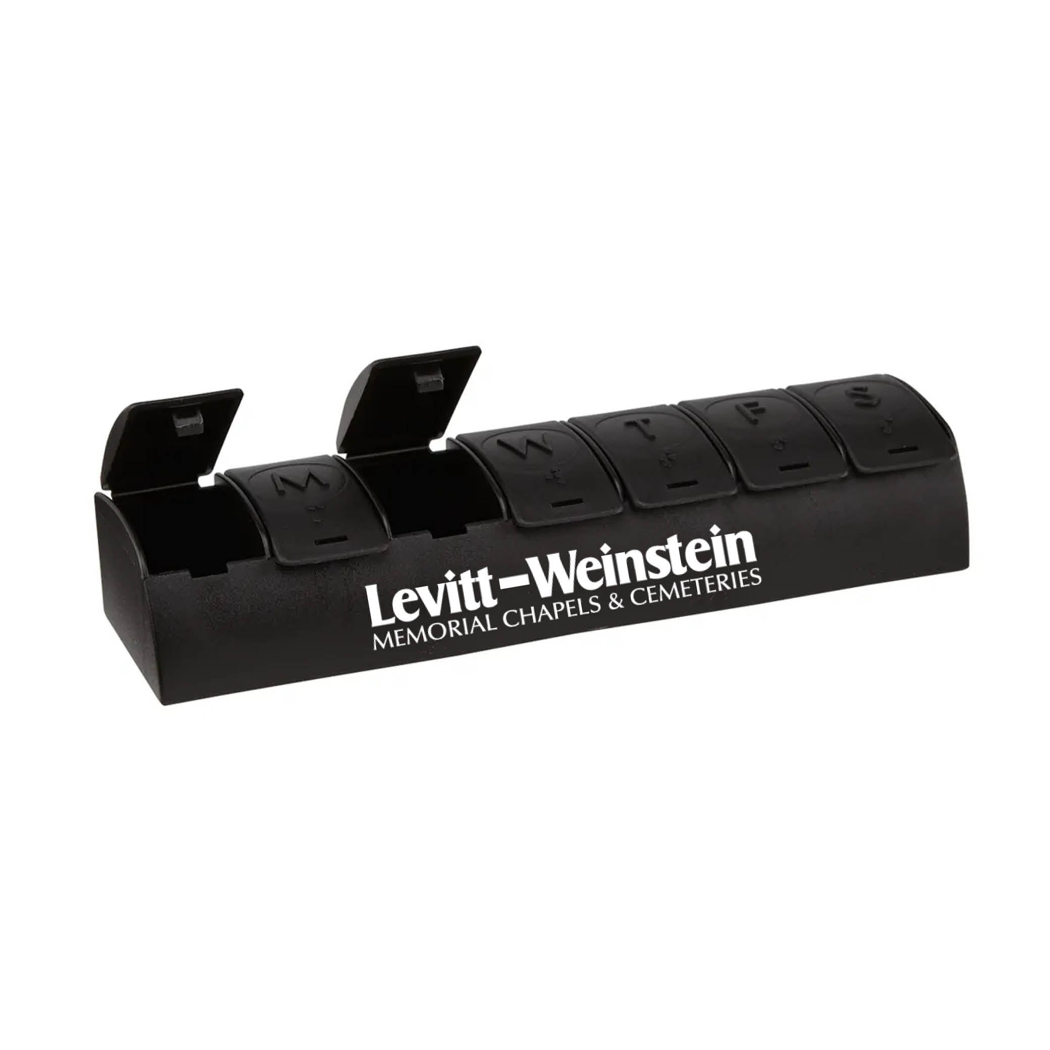 QuickCare 7-Day Med Minder Pill Box Black