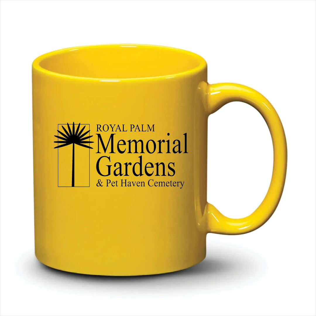 Malibu Mug Bright Yellow Black Logo