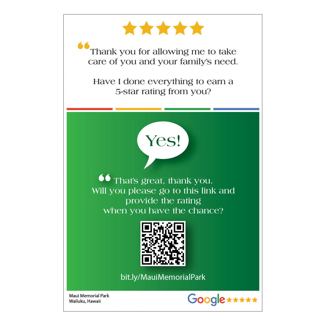 4x6 Google Review Region Glossy Postcards