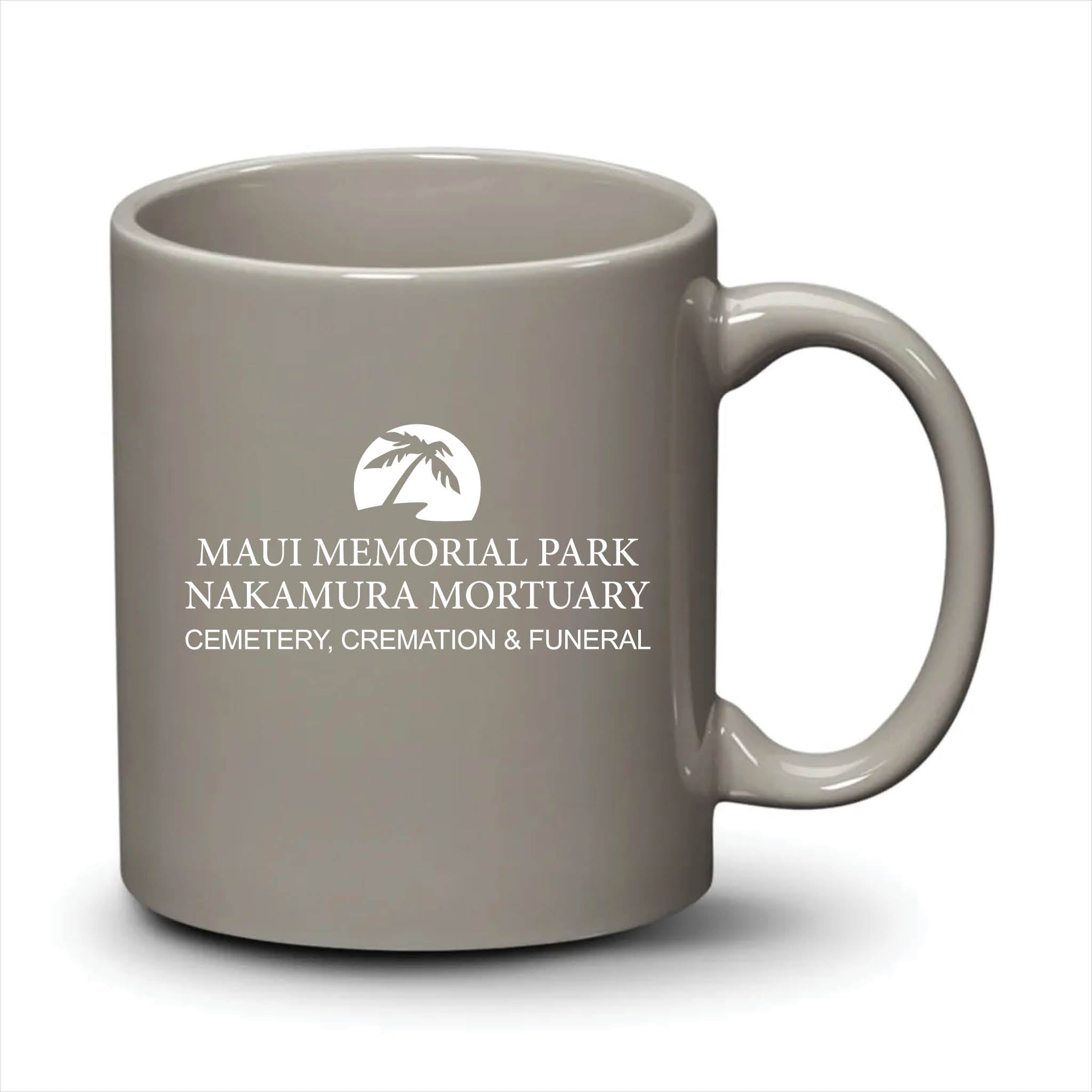 Malibu Mug Light Grey White Logo