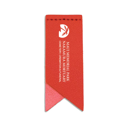 Handmade Leather Bookmark Corner Marker Clip Read Sign Red