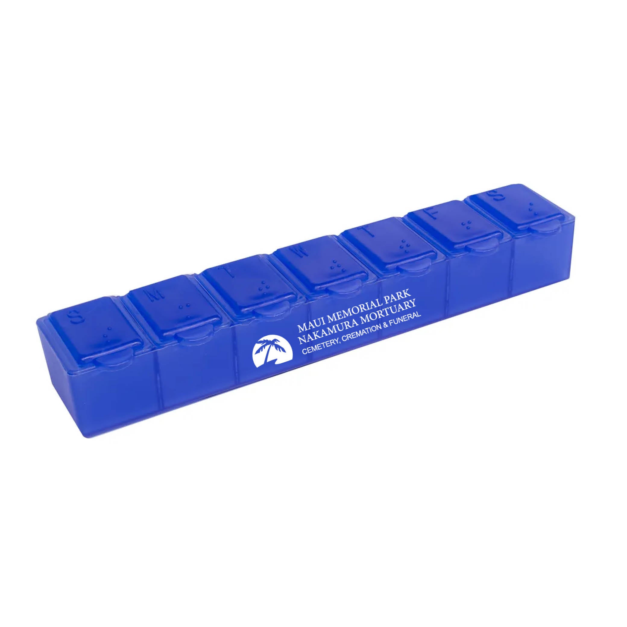 7 Day Pill Box Translucent Blue