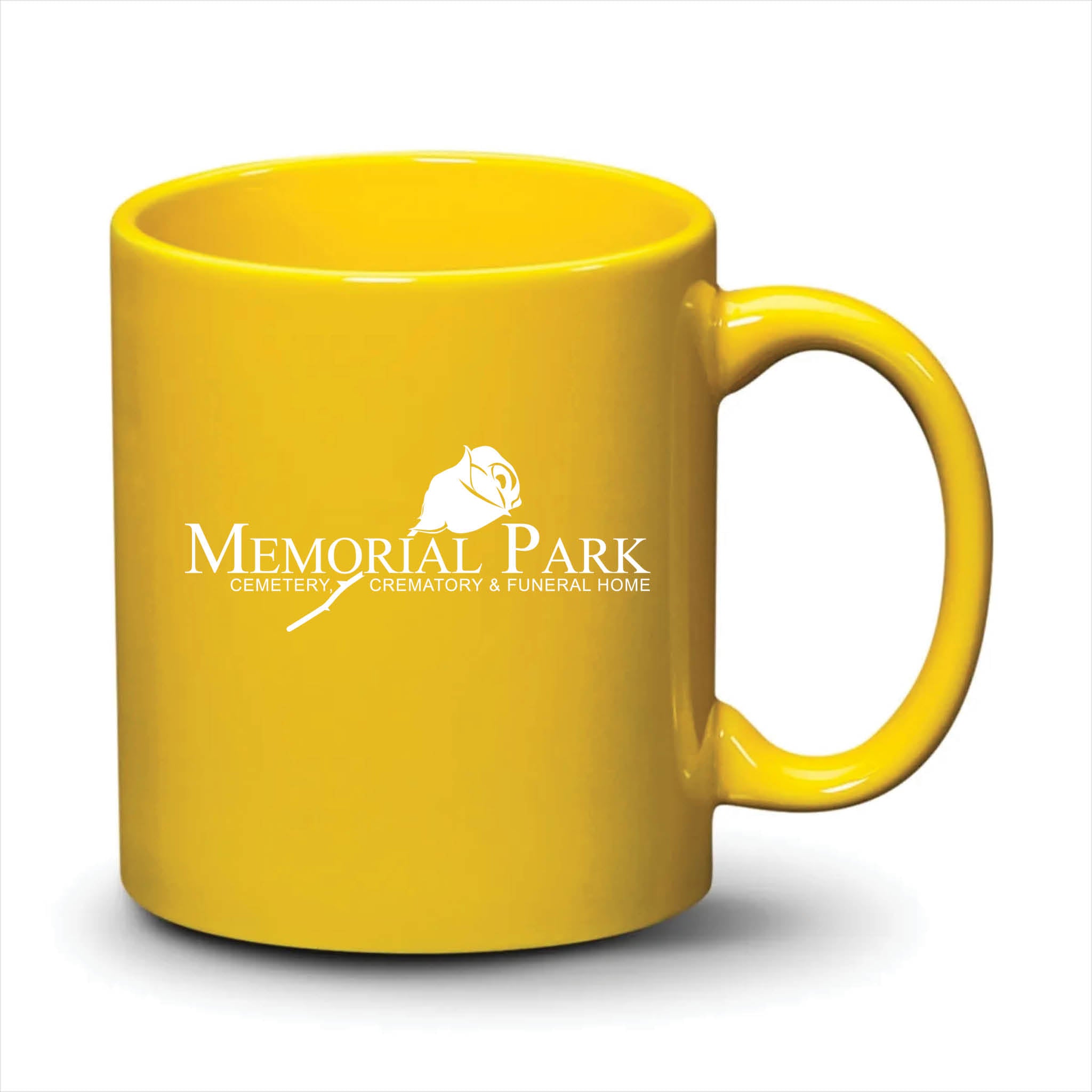 Malibu Mug Bright Yellow White Logo