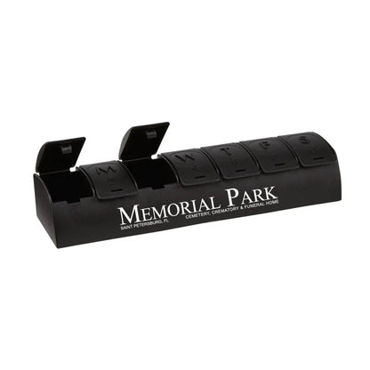 QuickCare 7-Day Med Minder Pill Box Black