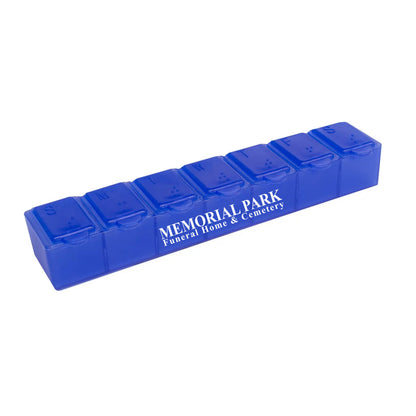 7 Day Pill Box Translucent Blue