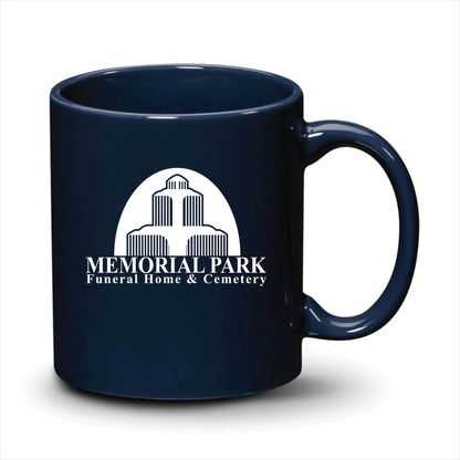 Malibu Mug Navy Blue White Logo