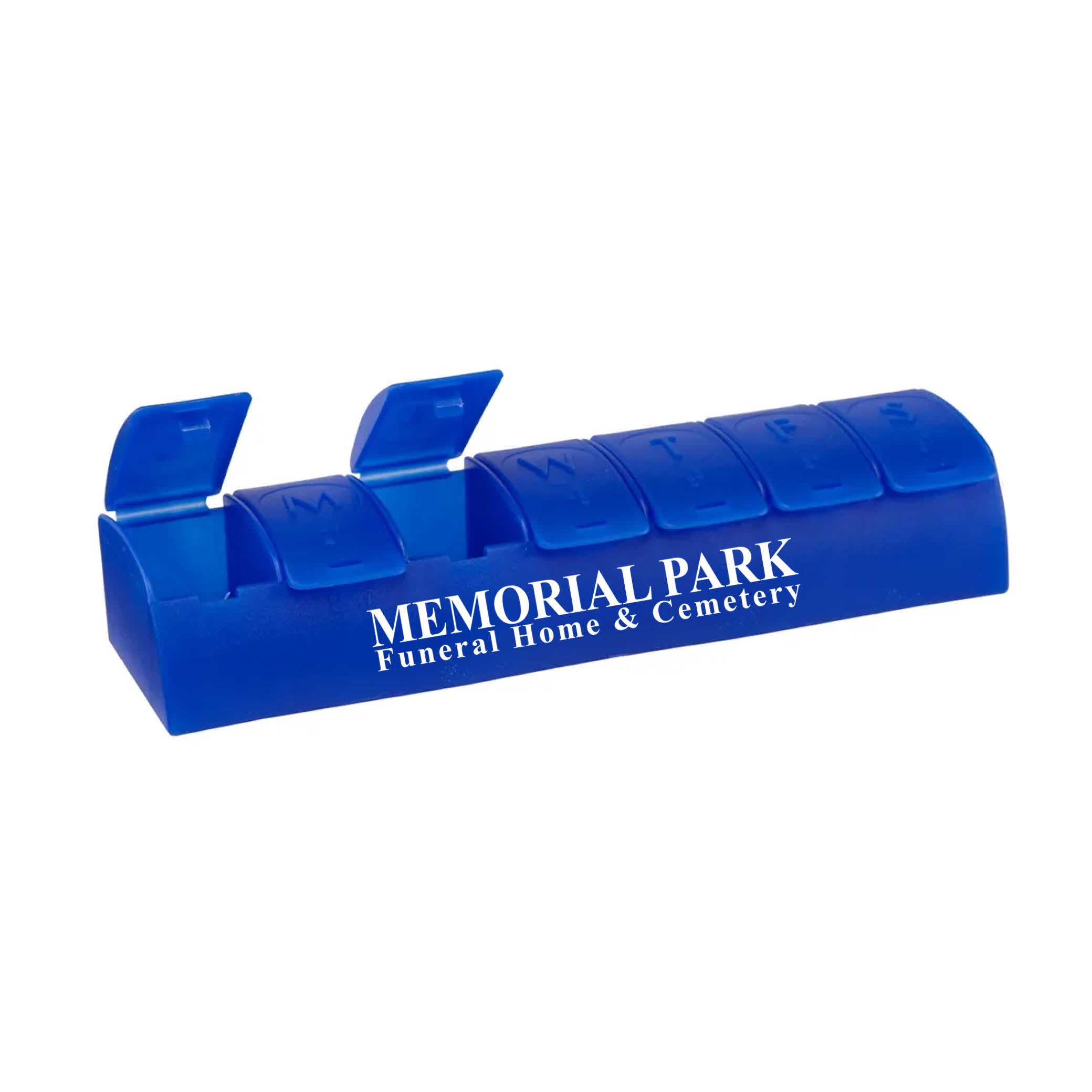 QuickCare 7-Day Med Minder Pill Box Blue