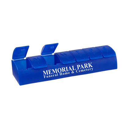 QuickCare 7-Day Med Minder Pill Box Blue