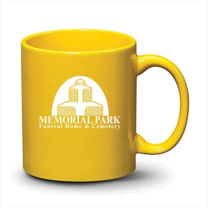 Malibu Mug Bright Yellow White Logo