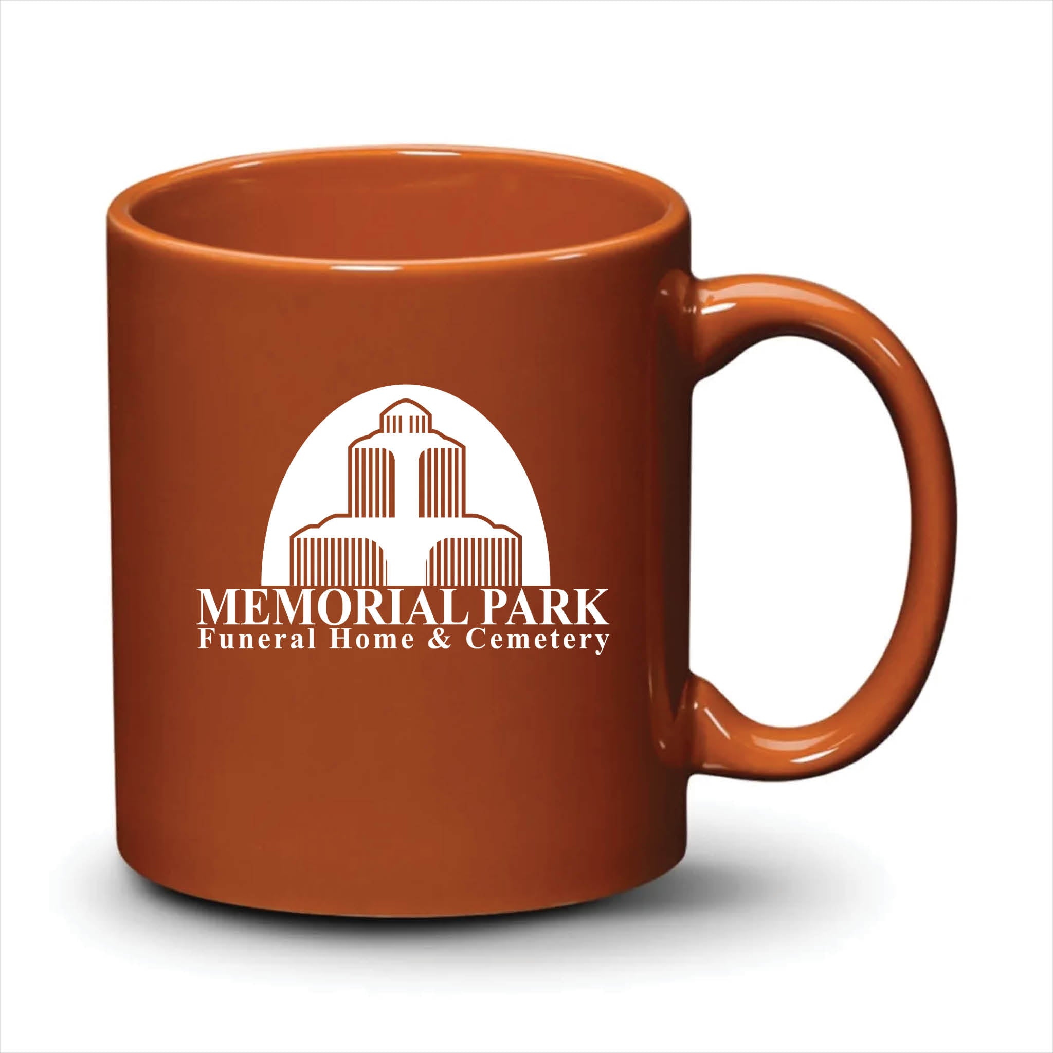 Malibu Mug Burnt Orange White Logo