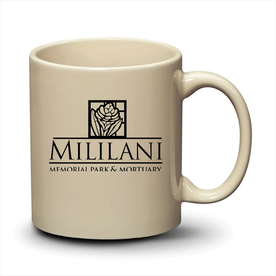 Malibu Mug Almond Black Logo