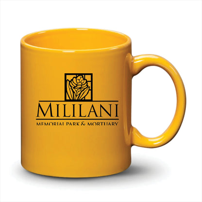 Malibu Mug Gamboge Black Logo