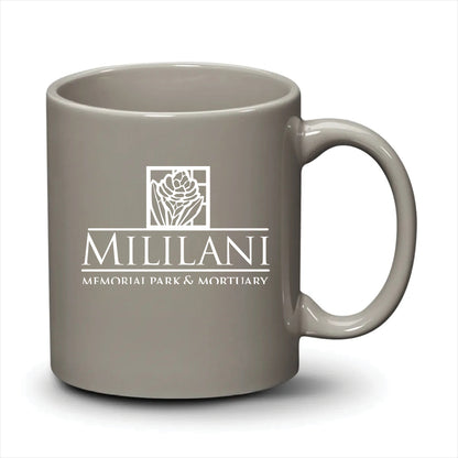 Malibu Mug Light Grey White Logo