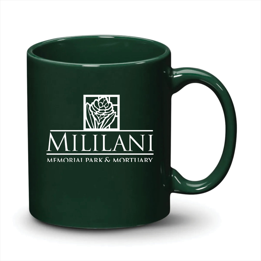 Malibu Mug Hunter Green White Logo