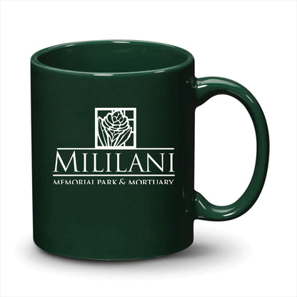 Malibu Mug Hunter Green White Logo