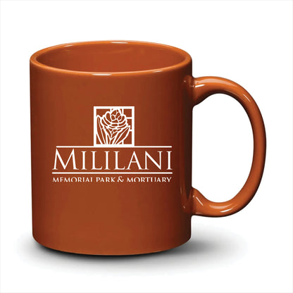 Malibu Mug Burnt Orange White Logo