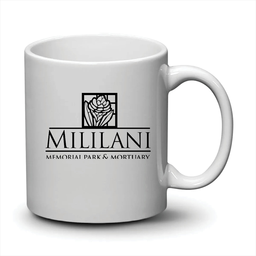 Malibu Mug White Black Logo